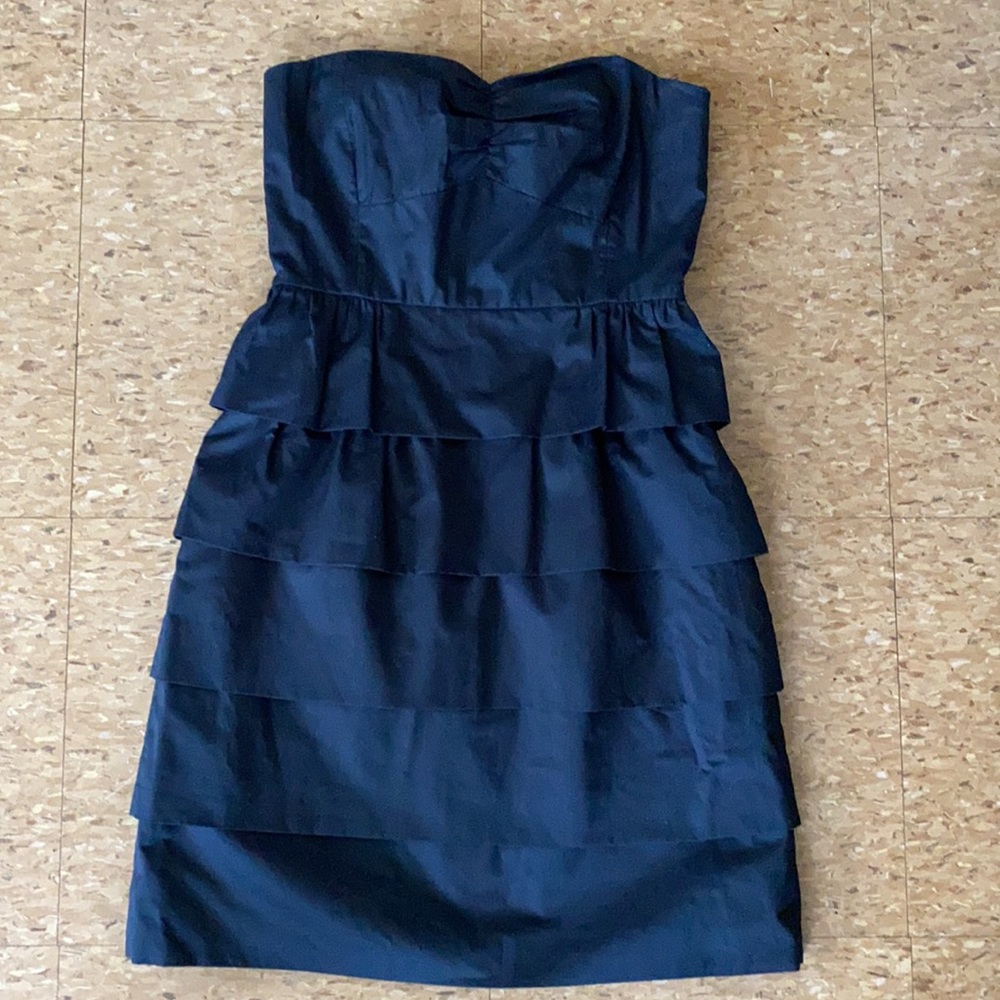 J.Crew little black strapless dress. Size 0. Worn once.
